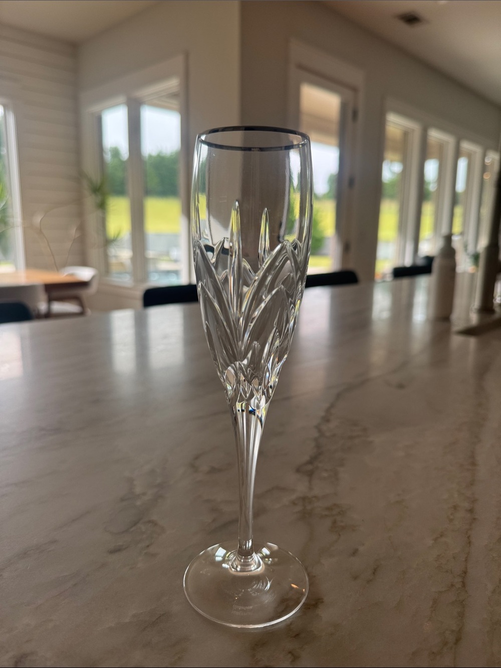 Marquis by Waterford Crystal Champagne Flute Caprice Platinum Replacement -
